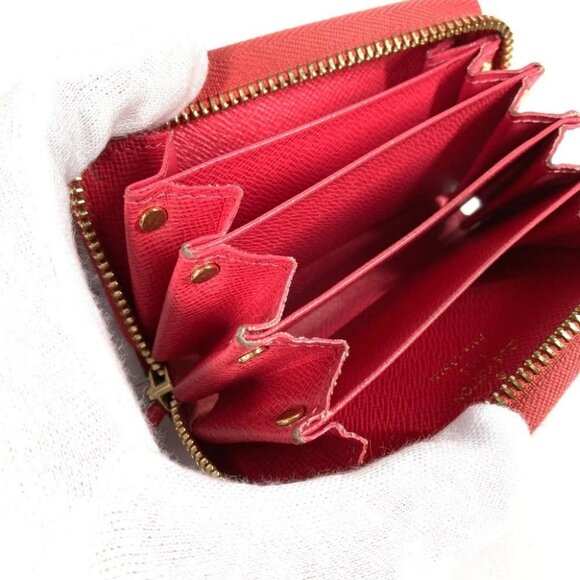 LOUIS VUITTON M61540 Monogram Mule cult Business Card Case Coin Purse Brown/pink - Picture 6 of 9